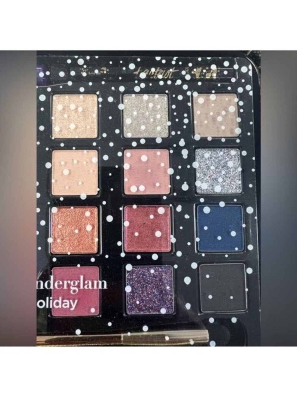 NIB Tarte Winter Wonderglam Luxe Eye Palette Set Shimmer Glitter Metallic Makeup - Picture 9 of 15